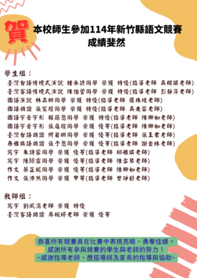 114學年度國語文競賽圖片